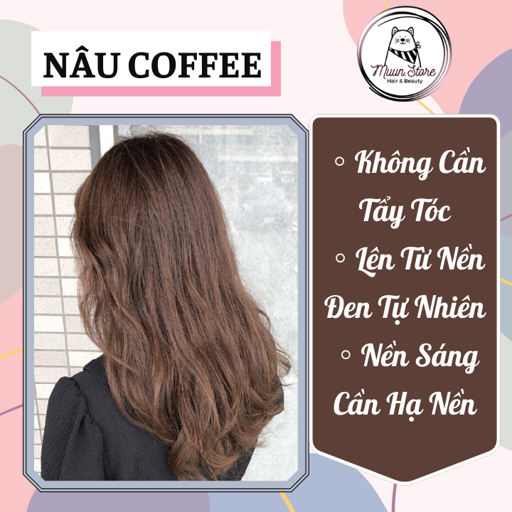 Thuốc nhuộm tóc màu nâu cà phê, nâu coffee