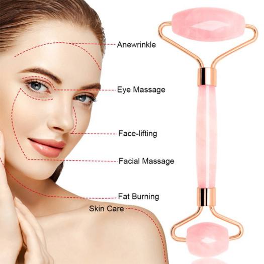 Cây Lăn Massage Mặt Đá Thạch Anh Hồng Thiên Nhiên