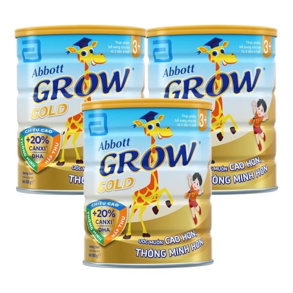 Sữa bột Abbott Grow Gold 3+ lon 900g