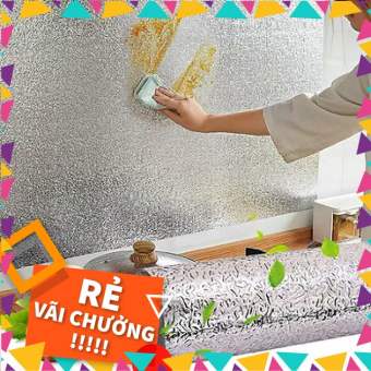 Giấy bạc dán bếp - Cuộn giấy bạc dán bếp 3mx60cm tráng nhôm cách nhiệt