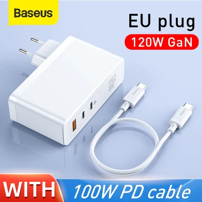 Baseus 120W GaN Charger PD Fast Charging USB C Charger QC 4.0 3.0 Quick Charge USB Charger for Macbook Pro Laptop Tablet for iPhone 13 Pro Max 12 Pro Max Samsung S20 Xiaomi HuaWei P40 Mate 40 (2)
