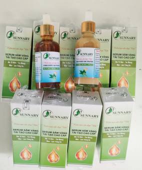 Thảo dược cốt có bột nhân sâm Sunnary tái tạo da 30ml làm sạch hiệu quả mụn nám bong nhanh có sưng đỏ tái tạo mạnh nhanh