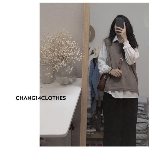 Korea Áo sơ mi nữ trắng đi học tay dài bo nhúm cổ bẻ  siêu  HoT !!!