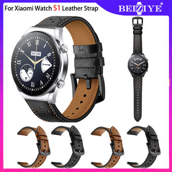 Dây đeo đồng hồ cho Xiaomi Watch S1 Vòng đeo tay bằng da cho Xiaomi Watch S1 Dây đeo bằng da chất lượng cao