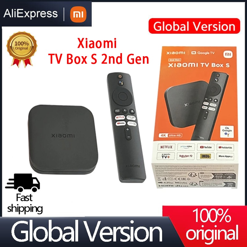 Global Version Xiaomi Mi TV Box S 2nd Gen 4K Ultra HD BT5.2 2GB