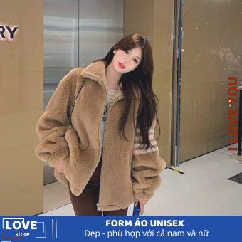 Áo lông phối màu viền tay 4 vạch, , áo lông cừu mùa đông, áo khoác lông cừu cổ trụ cổ đứng, áo khoác lông vũ, áo lông mũ gấu, áo lông cừu tai thỏ, áo lông cừu 2 mặt