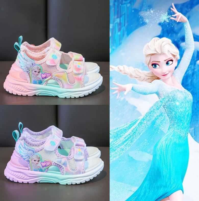 Dép cho bé gái Dép Sandal Dép Quai Hậu Bé Gái in hình Elsa, Xăng đan & Dép bé gái Phong Cách Thời Trang - Mẫu mới LHQ98