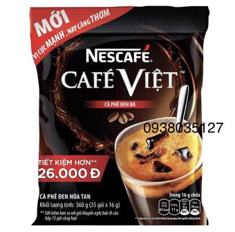 NESCAFE - CAFE VIỆT HOÀ TAN ĐEN ĐÁ (Bịch 35 gói x 16 gram)