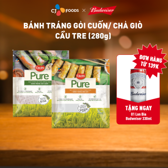 Bánh tráng Cầu Tre Pure 280g (cuốn chả giò/ gỏi cuốn)