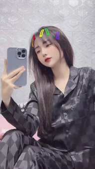 Bộ Pijama Chất Lụa Gấm Tay Dài- Quần Dài