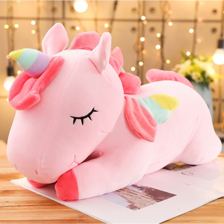 Gấu bông ngựa ponny thân thiện , thú nhồi bông ngựa kỳ lân có cánh siêu to , mềm mịn