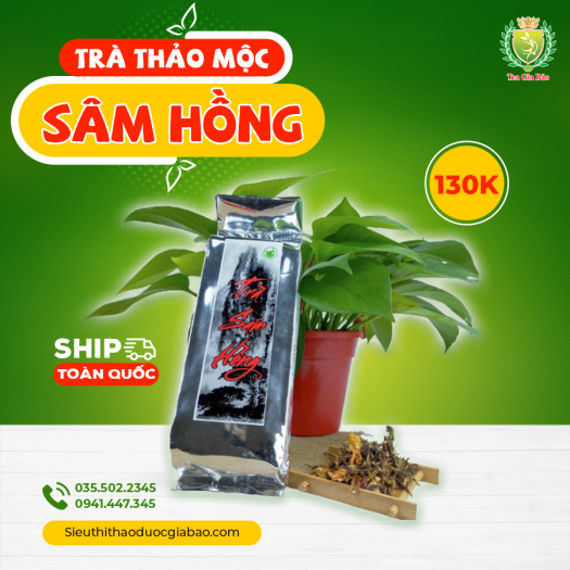 COMBO MUA 5 TRÀ SÂM HỒNG VG (500gr) | Giải độc gan tăng cường chức năng đường ruột hỗ trợ giảm cân