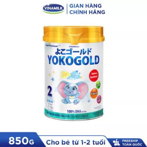 (HSD T5-2025) SỮA BỘT VINAMILK YOKOGOLD 2 850G (CHO TRẺ TỪ 1 - 2 TUỔI).