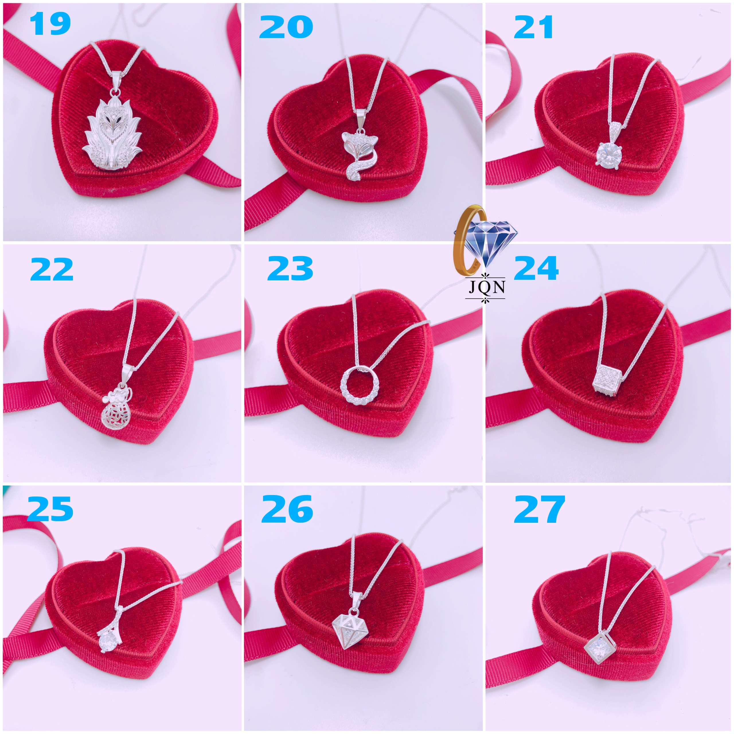 Mặt dây chuyền nữ bạc thật/ Trang sức bạc JQN