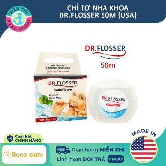 Chỉ tơ nha khoa Dr.Flosser 50m [Giúp vệ sinh răng miệng tốt, ngăn ngừa cao răng] Hàng Mỹ được bán bởi Siêu Thị Hàng Ngoại
