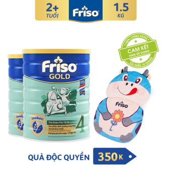Bộ 2 lon sữa bột Friso Gold 4 1.5kg + Tặng Thảm con Bò cho Bé - Giới hạn 5 sản phẩm/khách hàng