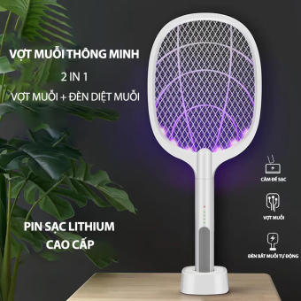 Vợt bắt muỗi thông minh , vợt muỗi kiêm đèn bắt muỗi , vợt muỗi kiêm đèn bắt muỗi 2 trong 1 Weidasi WD-955 , quạt vợt muỗi kiêm đèn bắt muỗi .