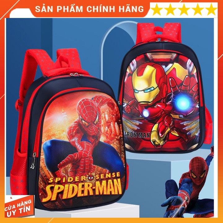 Balo Siêu Nhân, Cặp Siêu Nhân học sinh mẫu giáo, tiểu học hoạ tiết siêu nhân người nhện - Cặp học sinh, Bản Đẹp Dầy Dặn