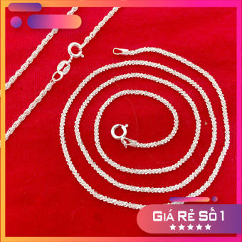 Vòng đeo cổ nữ kiểu dây lụa tròn độ dài 48cm chất liệu bạc thật không xi mạ trang sức Bạc LIÊN MINH LMDNU2