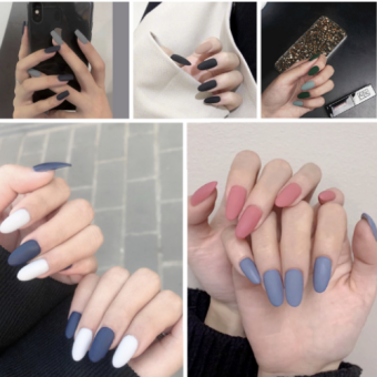 Móng giả dáng dài mix 2 màu TẶNG KÈM KEO (hàng có sẵn)