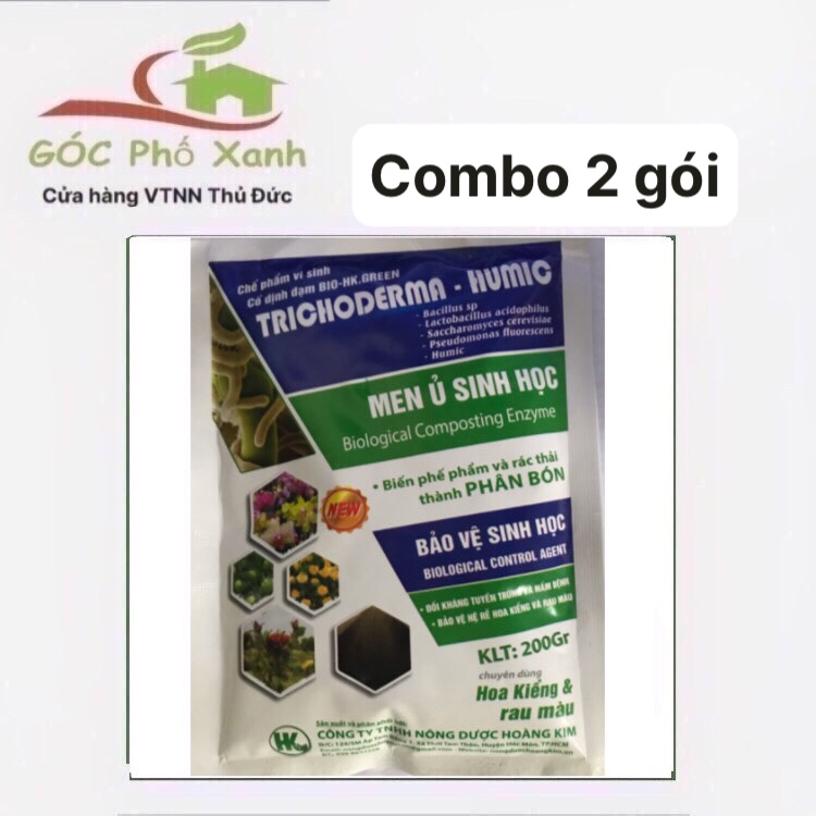 Men vi sinh TRICHODERMA HUMIC COMBO 2 GÓI 200GAM