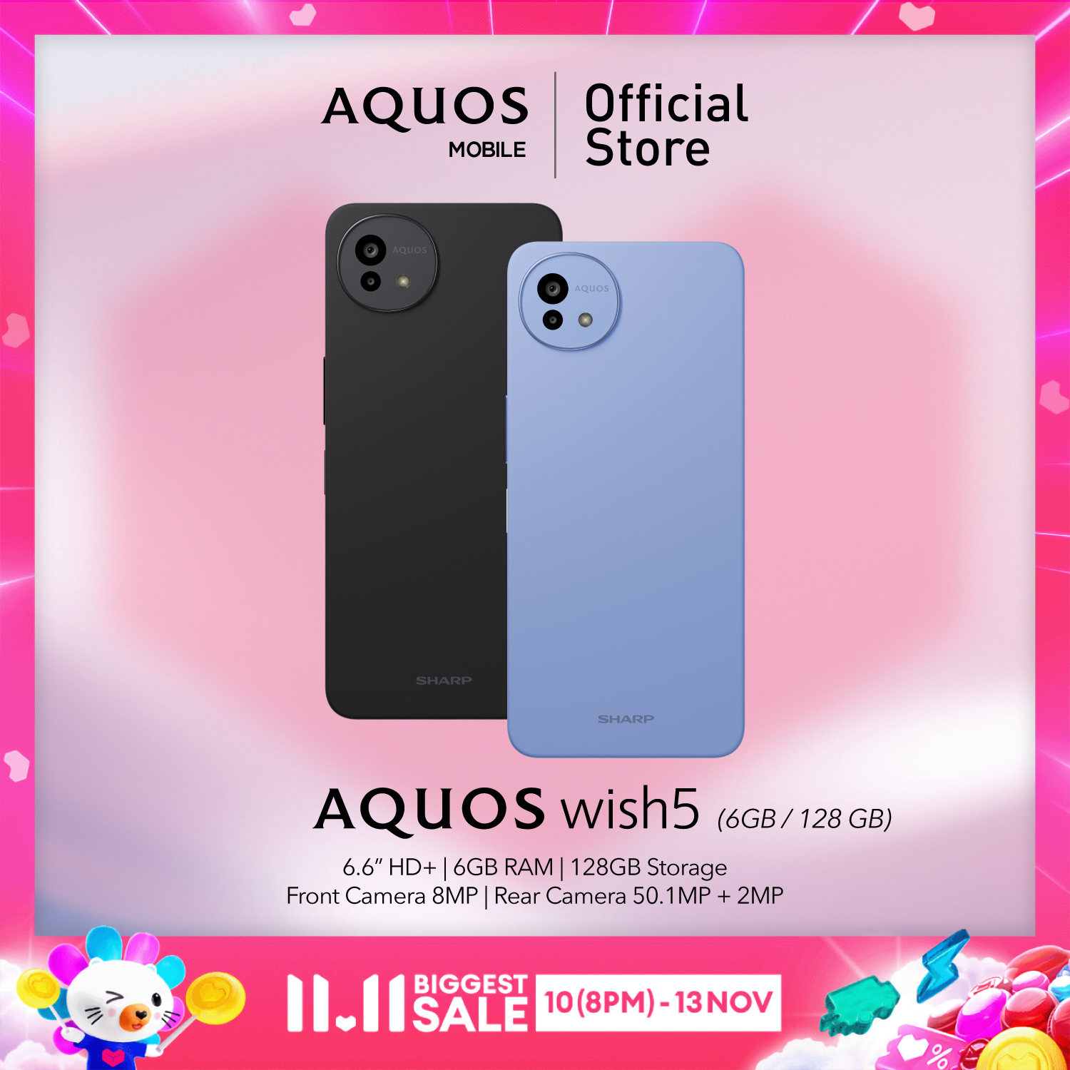 Aquos Wish 5 5G Esim Mobile Phone - 6.6