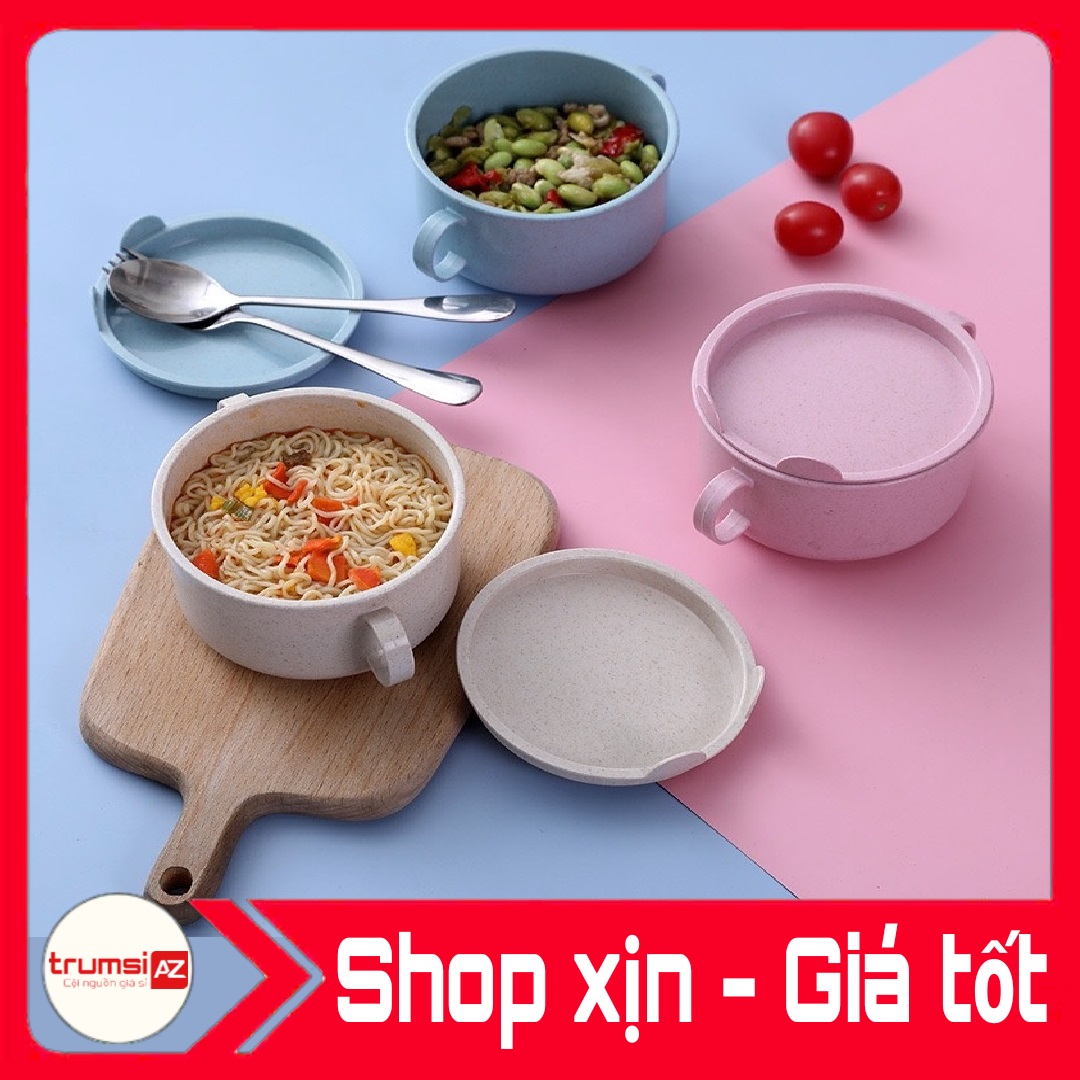 [HCM]Chén Bát Ăn Dặm Lúa Mạch Có Nắp Hình Tai Thỏ Đáng Yêu Cho Bé - Đồ Dùng Ăn Dặm Chống Nóng Cho Bé