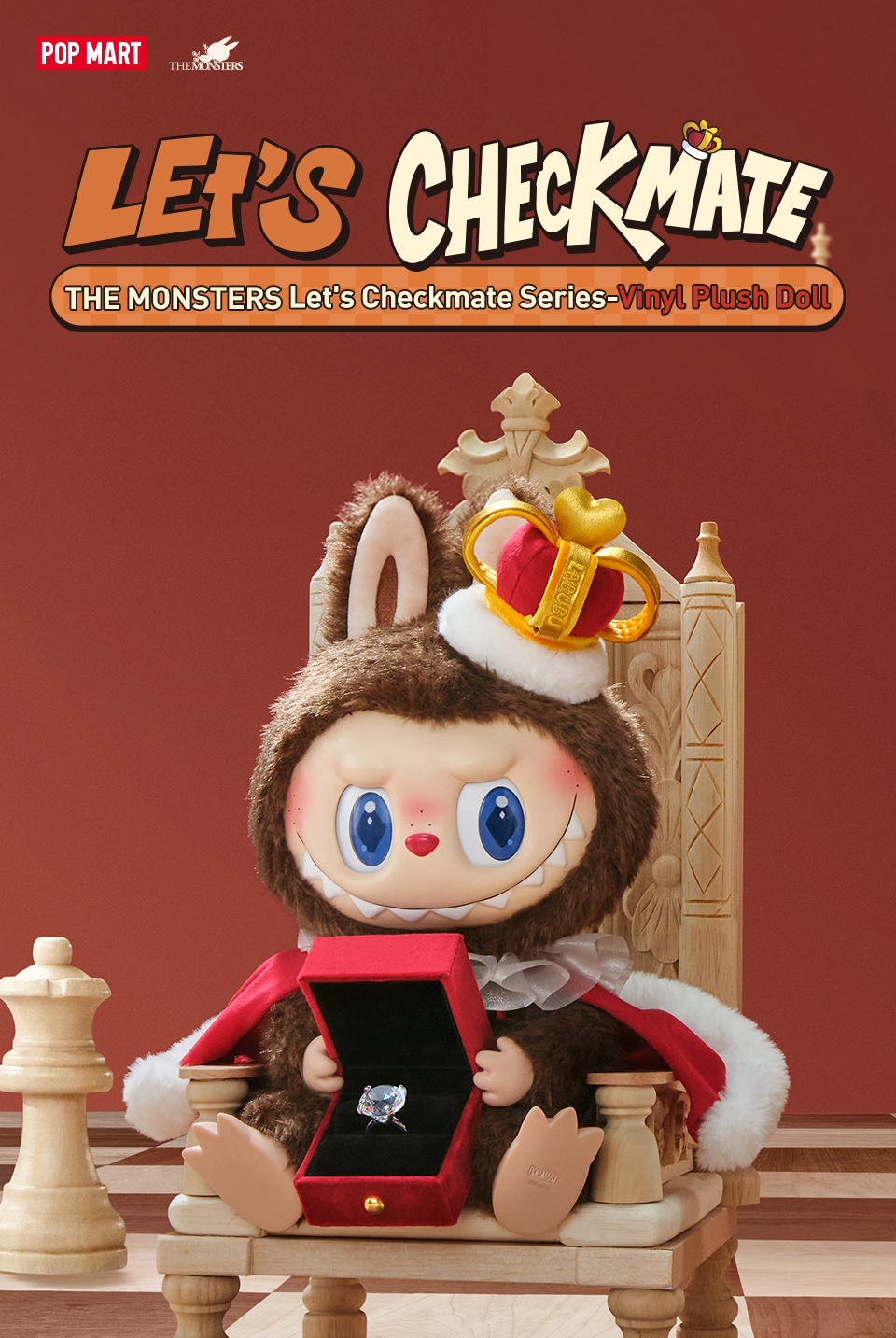 POP MART LET'S CHECKMATE フィギュア3点セット POP MART THE MONSTERS Let's Checkmate Series Vinyl Plush
