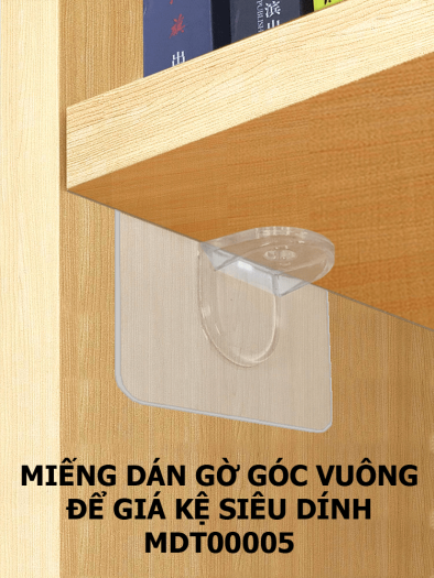 Miếng dán tường gờ góc vuông để giá kệ siêu dính MDT00005