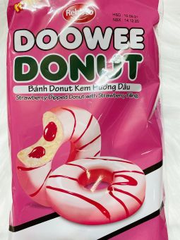 BÁNH DONUT DOOWEE KEM HƯƠNG DÂU