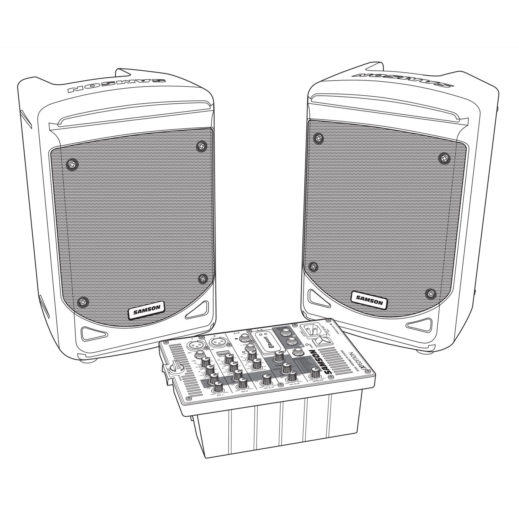 Samson xp300 portable pa 2024 system