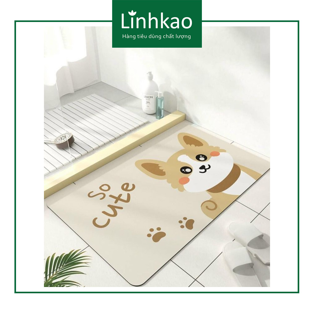 Thảm chùi chân silicon hình thú cưng cực cute
