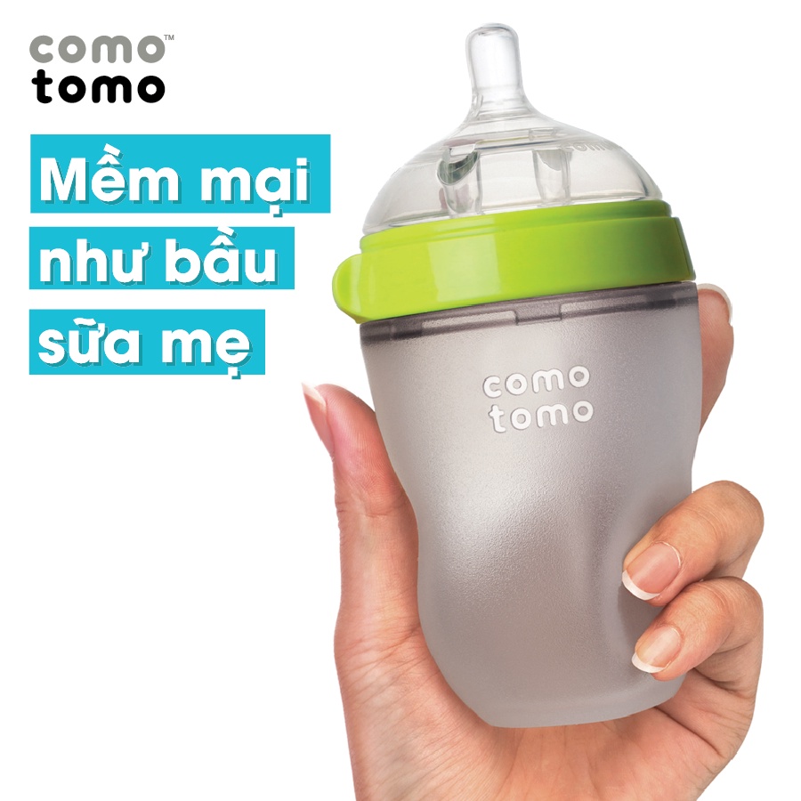 Bình sữa tomocomo 250ml chính hãng cho bé,bình sữa silicon siêu mềm cho bé tập ti bình.mua ngay bình sữa cổ rộng chống đầy hơi và chống sặc cho bé.an toàn khi sử dụng.