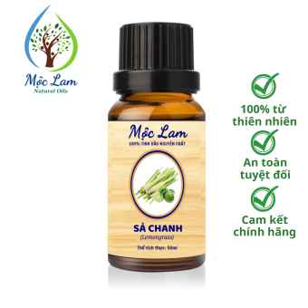 Tinh dầu xông phòng, tinh dầu Sả Chanh nguyên chất Mộc Lam, tinh dầu thiên nhiên thơm phòng massage đuổi muỗi