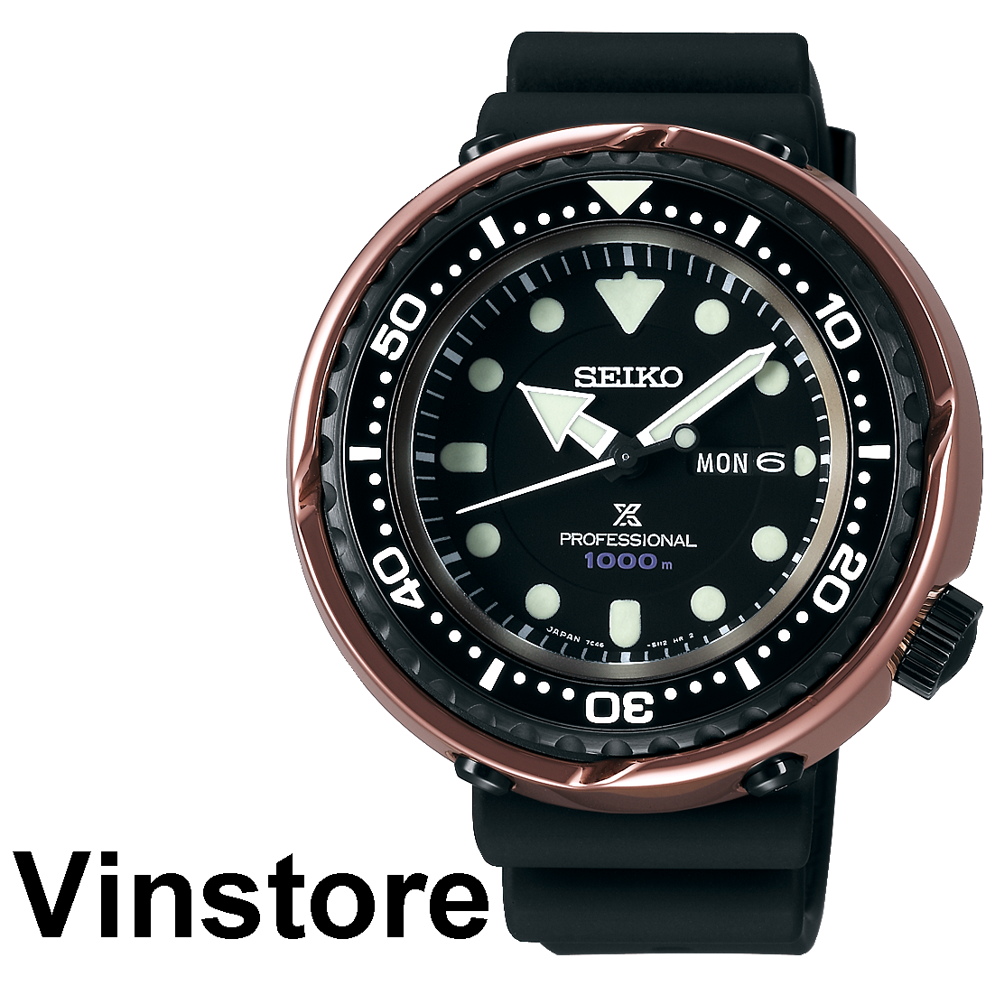 Seiko Tuna Marinemaster Professional Diver'S Watch With Black