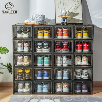LEBI Hộp Đựng Giày Bằng Nhựa Hộp Đựng Giày Trong Suốt Hộp Đựng Giày Nam Châm Lớn