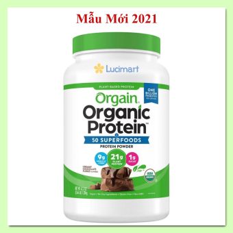 Bột đạm Orgain Organic Protein Powder bột đạm thực vật hữu cơ + 50 Superfoods hương Chocolate 1.20kg [Hàng Mỹ]