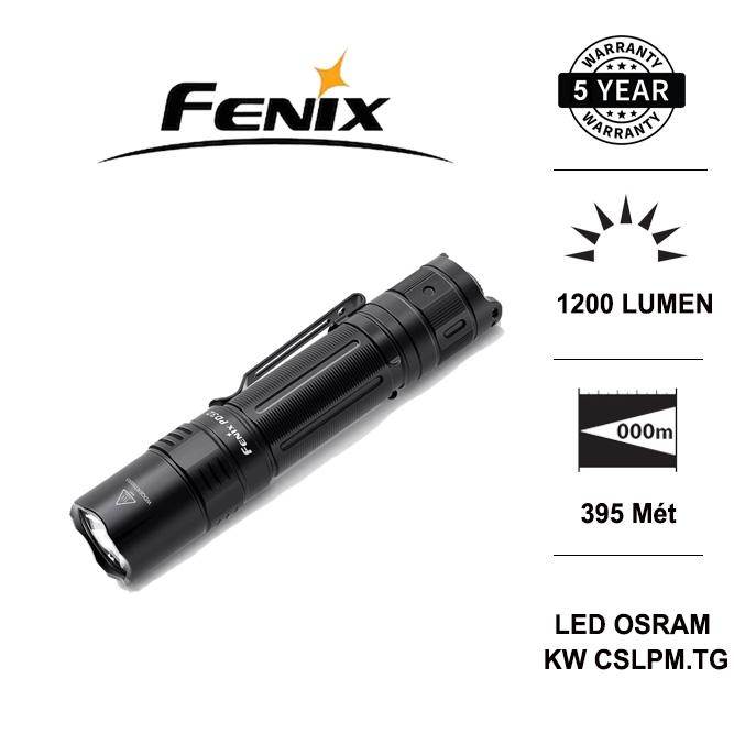 Đèn pin fenix pd32 v2.0 độ sáng 1200 lm chiếu xa 395m sử dụng pin sạc 18650 đèn đèn pin