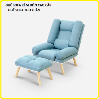 Ghế sofa kèm đôn cao cấp , ghế sofa thư giãn phòng khách