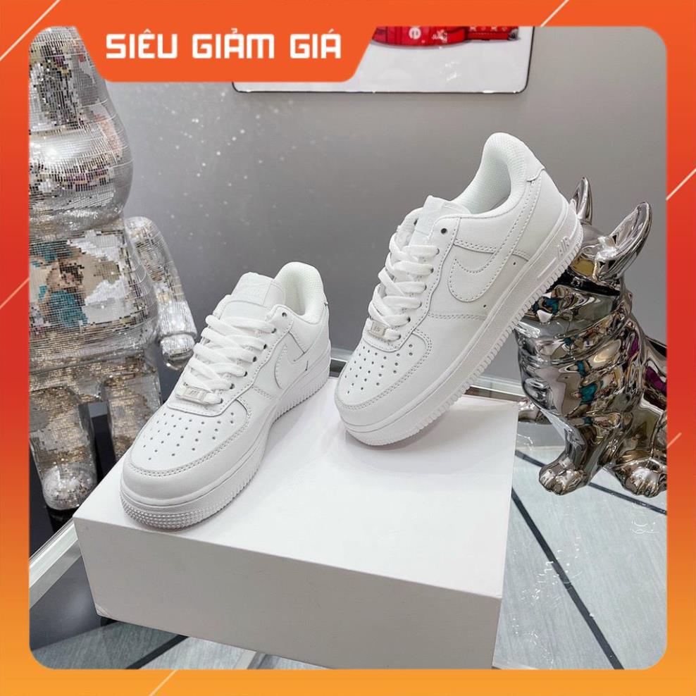 Giày thể thao AF1 Trắng, Giày sneaker air force 1 trắng full nam nữ siêu hot dễ phối đồ tặng FullBoxBill