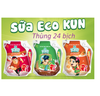 THÙNG 24 BỊCH 110ML SỮA TRÁI CÂY LIF KUN TRỘN CÁC VỊ