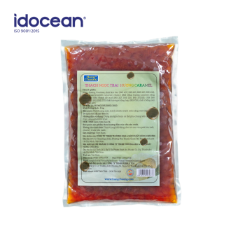 Thạch Viên Ngọc Trai Caramel - Hùng Chương - 1kg - Topping tuyệt hảo cho thức uống (trân châu, hạt jelly, thạch jelly, topping trà sữa - trà trái cây)