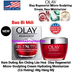 Kem dưỡng ẩm chống lão hoá Olay Regenerist Micro-sculpting Cream Advanced anti-aging Moisturize 48g USA
