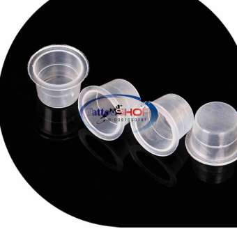 Bịch 100 cái màu mặc định.Cốc đựng mực xăm các size tổng hợp. Không chân đế.