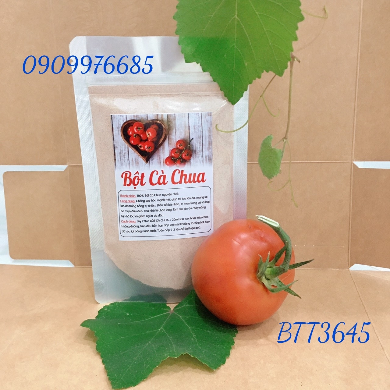 Bột cà chua đắp mặt