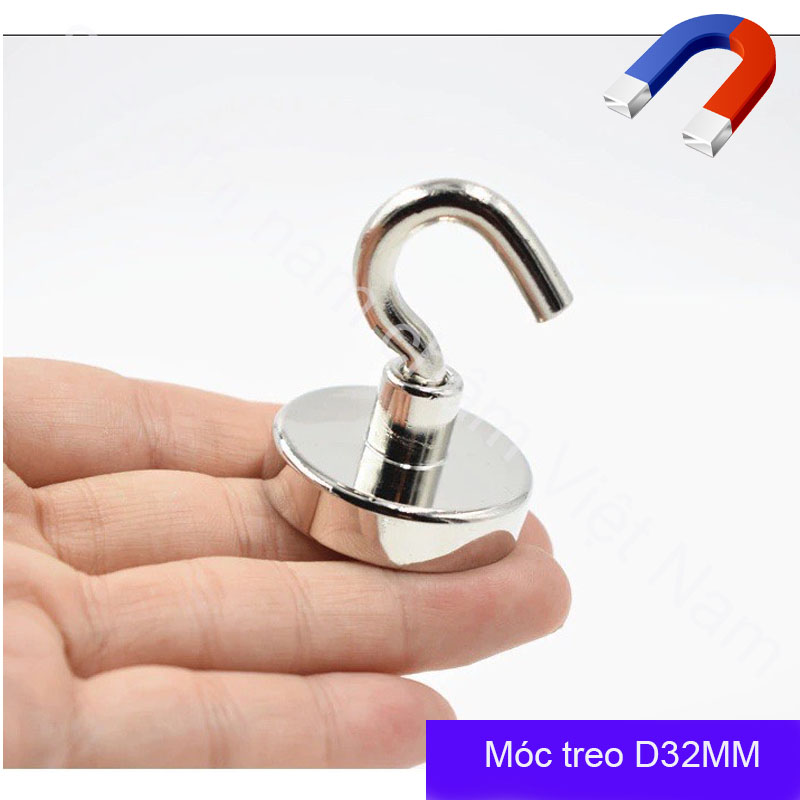 Nam châm móc treo, nam châm cứu hộ d32 x7mm
