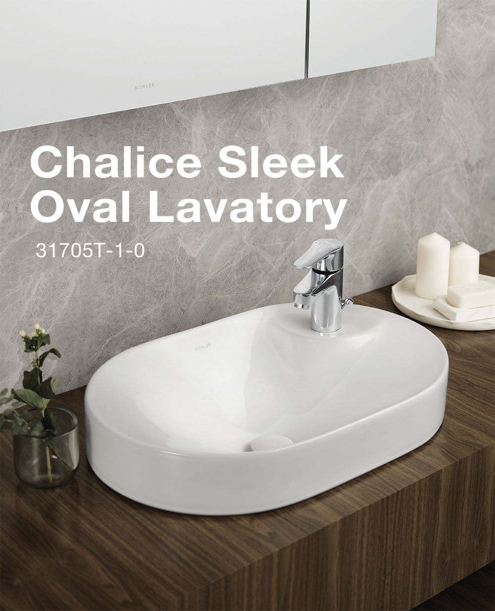 DBS] KOHLER Chalice Bathroom Sink Counter-top Vessel K-31701T / K