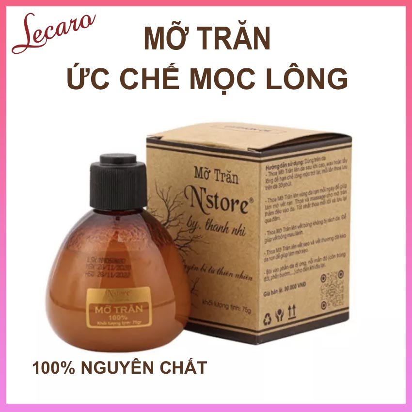 LECARO STORE - Mỡ Trăn Triệt Lông Nstore, Mỡ Trăn Nguyên Chất, Mờ Rạn Da, Trắng Da Mờ Nám, Lành Nứt Góc Chân, Nước Ăn Chân Tay, Viêm Chân Lông, Viêm Nang Lông, Dịu Vết Bỏng, Lành Nứt Gót Chân, Nước Ăn  Chân Tay, Lành Côn Trùng Cắn