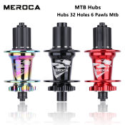 MEROCA 6Pawls Sealed MTB Disc Brake Hubs, 32H