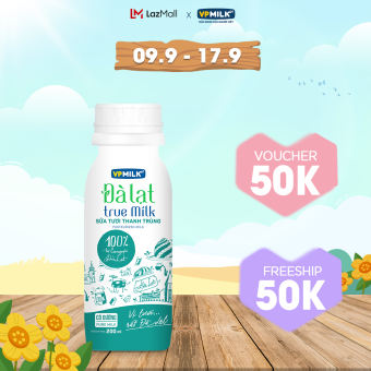 Sữa Tươi Thanh Trùng Đà Lạt True Milk Có Đường 200ml